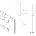 graphic showing mounting of PDS-60 or PDS-70 to a wall
